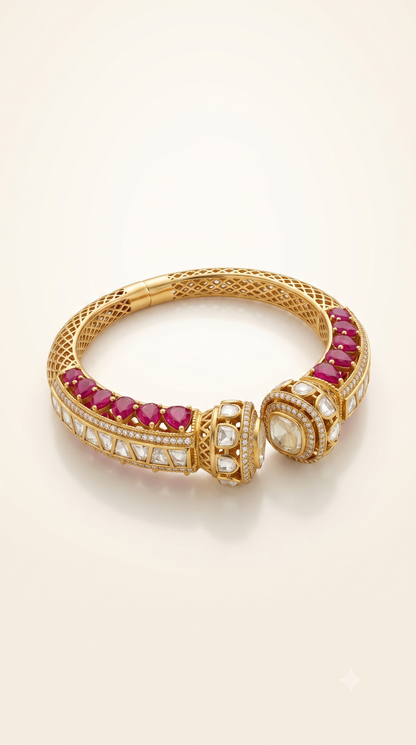 Gulnaar Polki Kada Bracelet