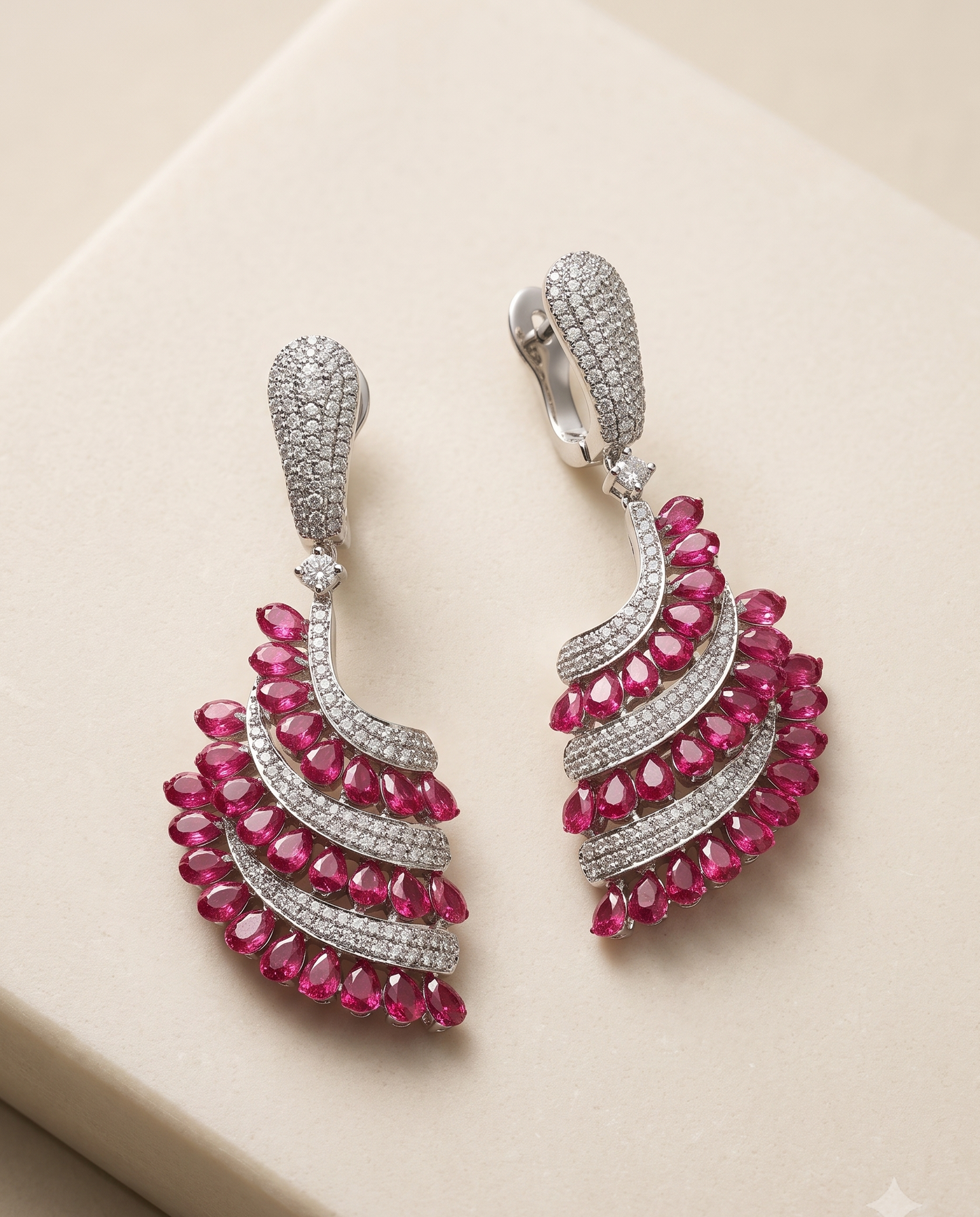 Bold Ruby Quartz Earrings