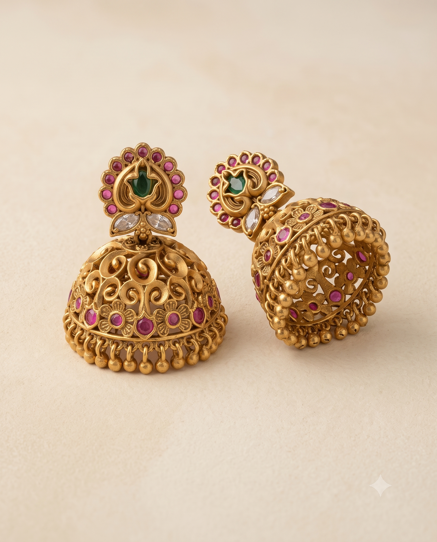 Intricate Golden Jhumka