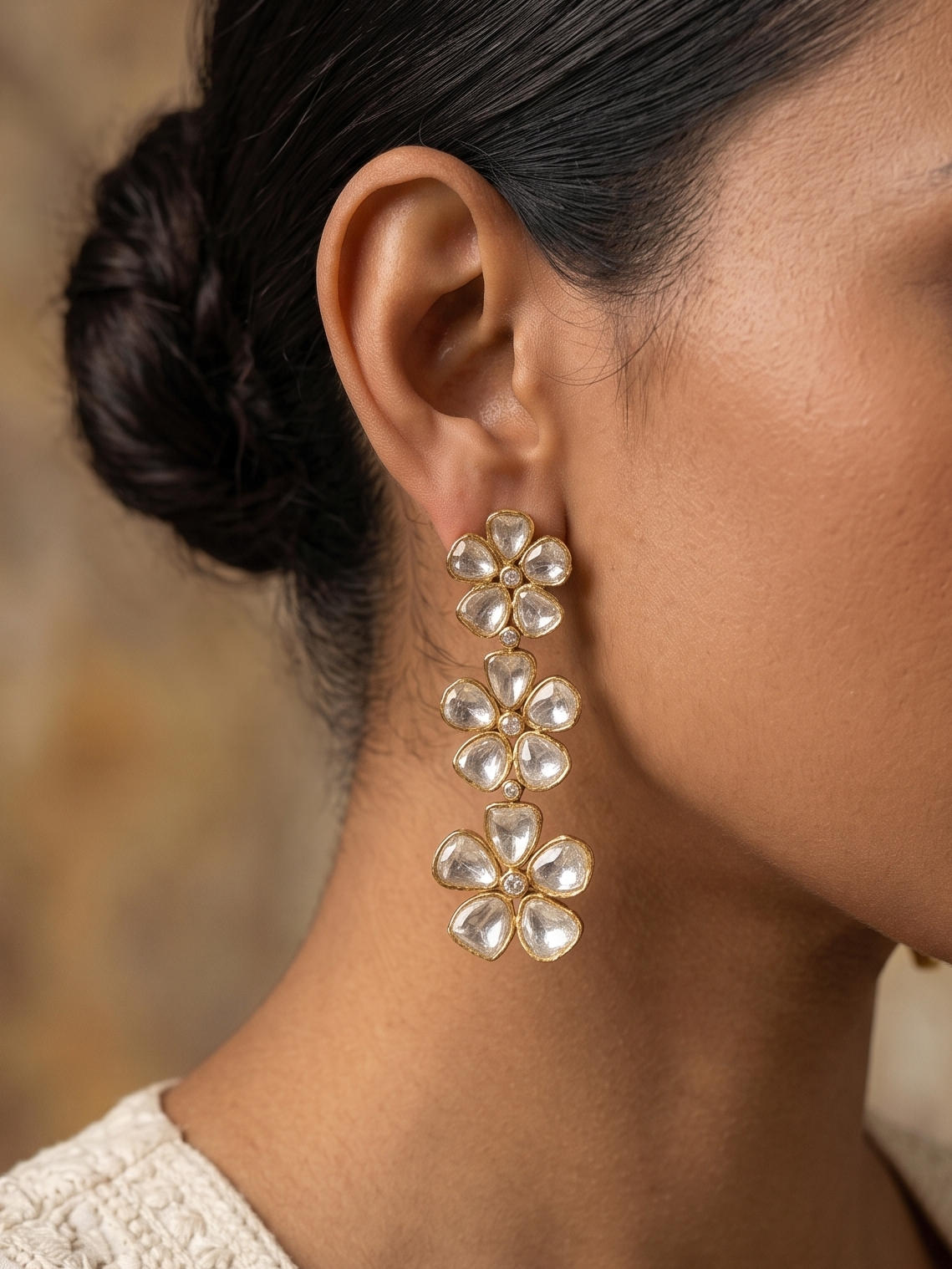 Floral Polki Danglers