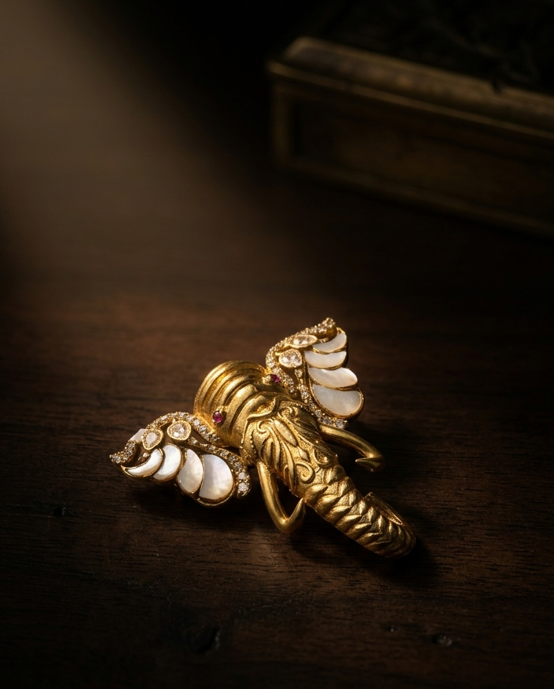 Airavata Pearl Brooch