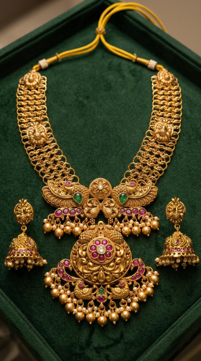 Temple Mayur Necklace Set