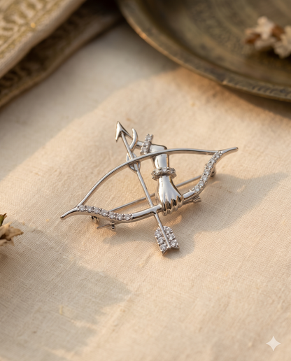 Pure Silver Dhanush Brooch