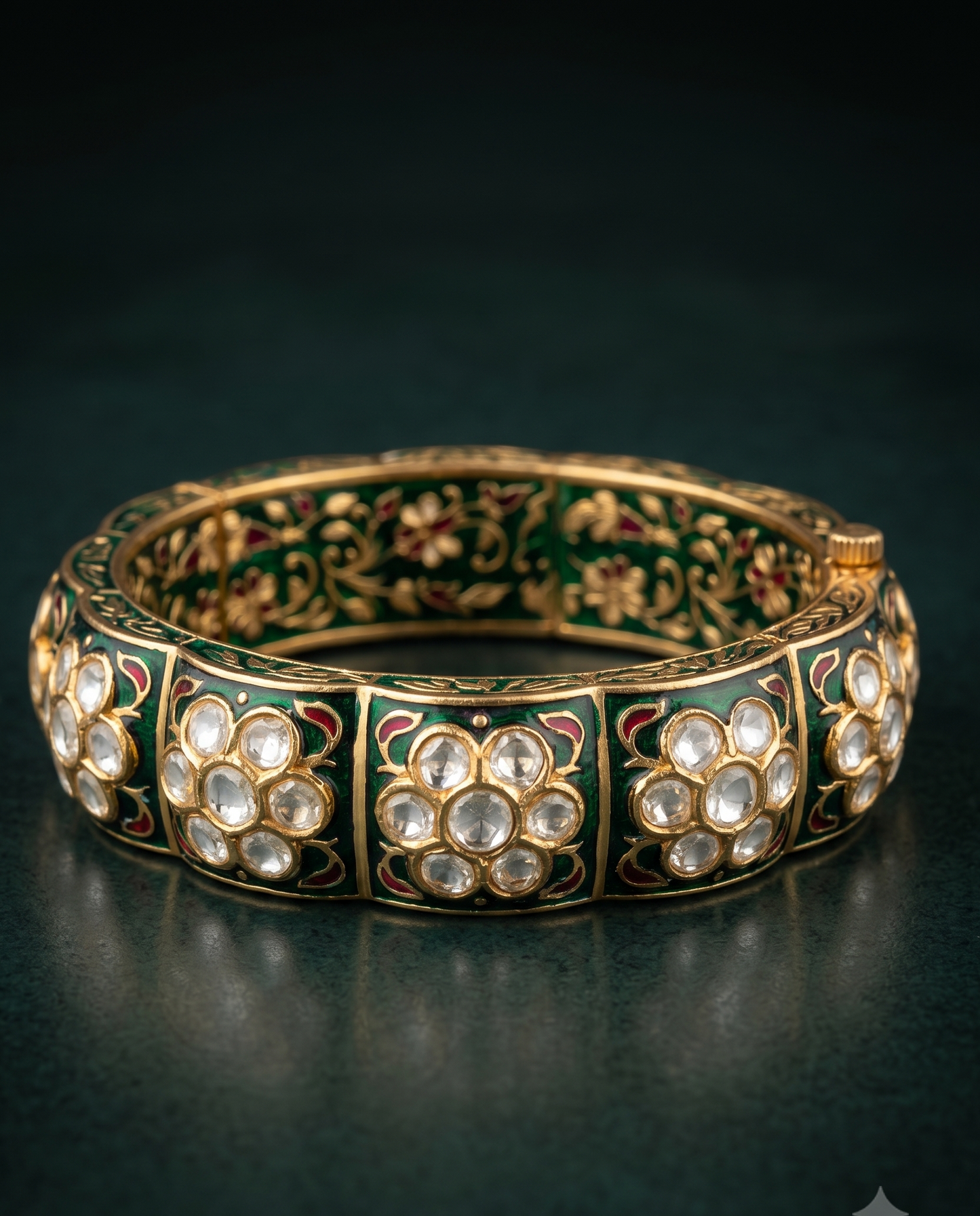 Polki Meenakari Kada Bracelet