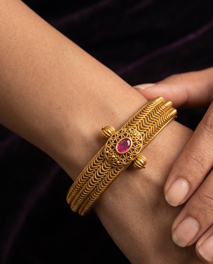 Padma Golden Kada Bracelet