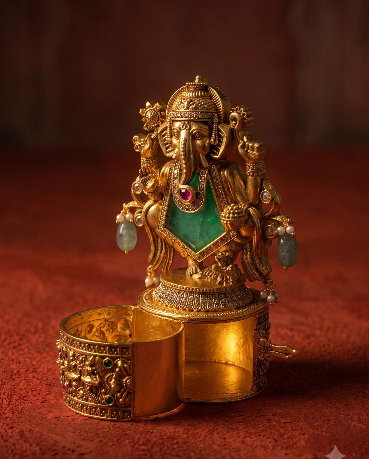 Golden Gajraj Coin Box