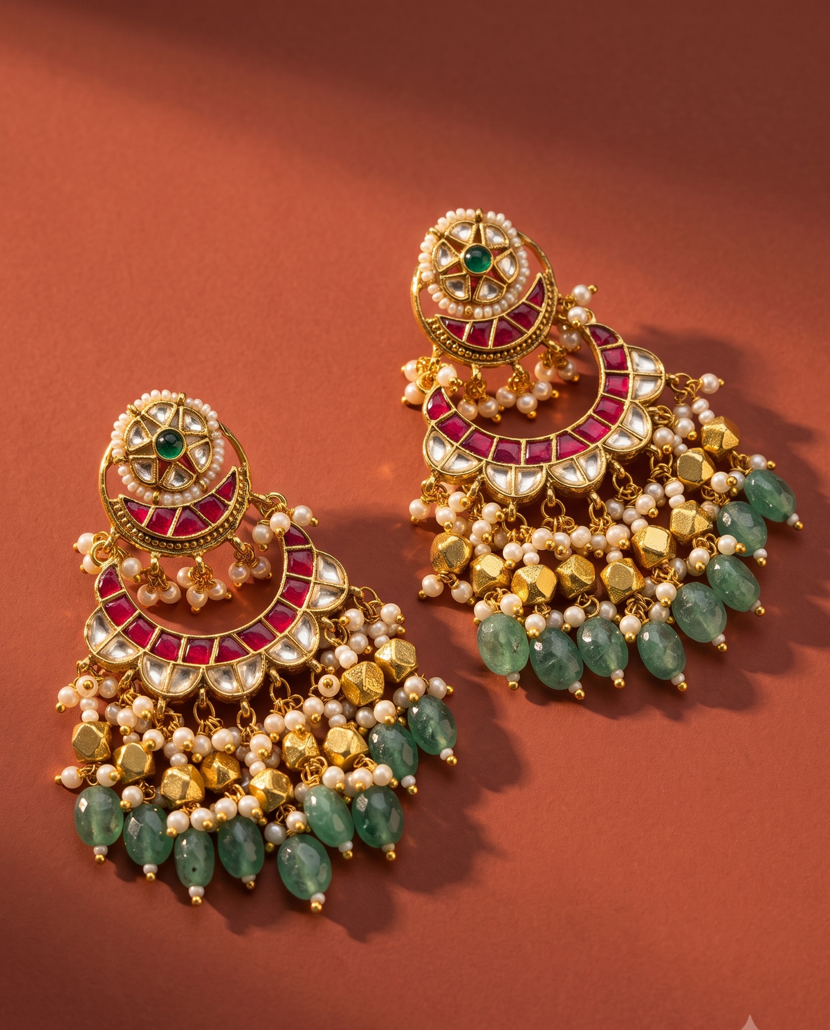 Patan Kundan Jhumkas