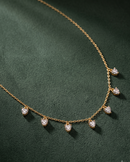 Pure Silver Delicate Heart Chain