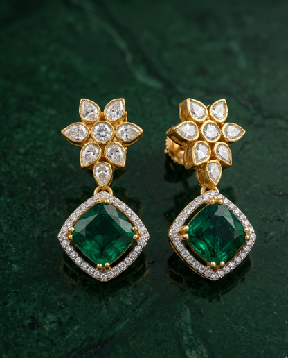 Pure Silver Moissaniite Regal Drops