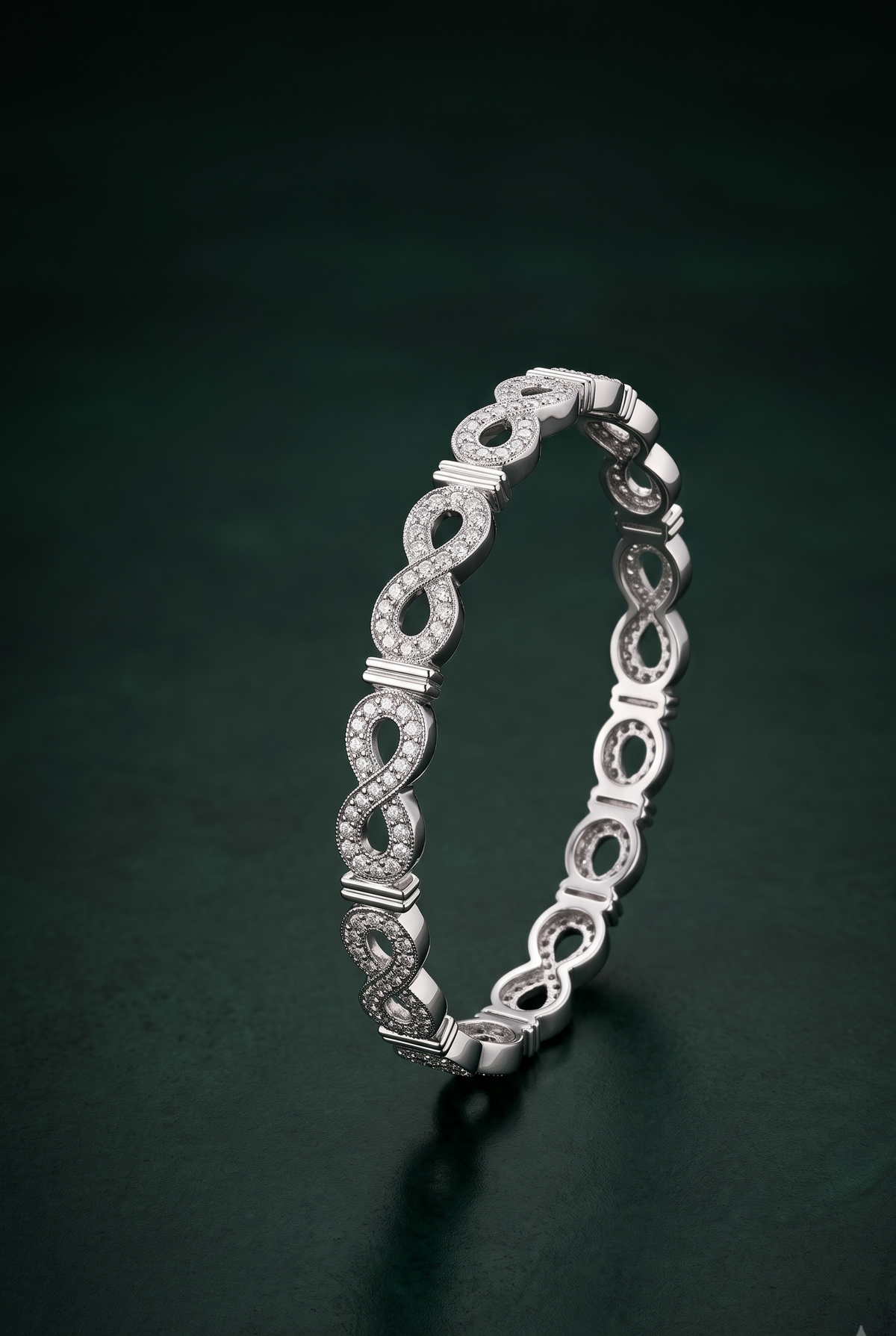 Pure Silver Infinity Bangle