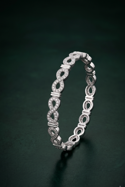 Pure Silver Infinity Bangle
