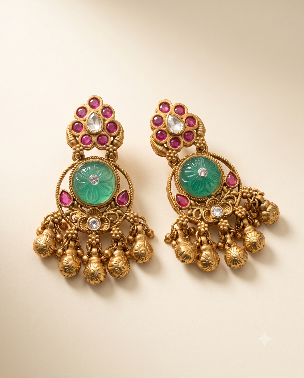 Golden Guldasta Jhumkas