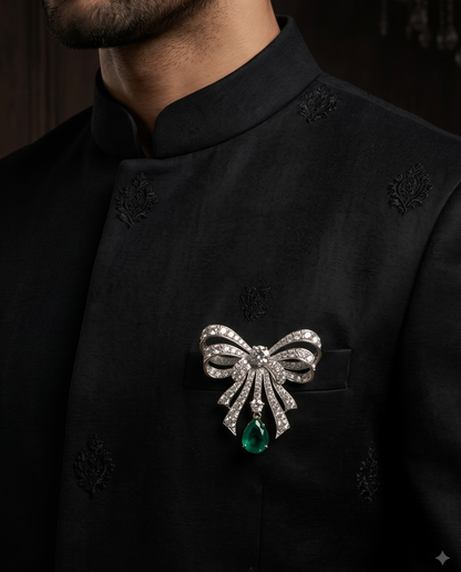 Pure Silver Eternal Bow Brooch