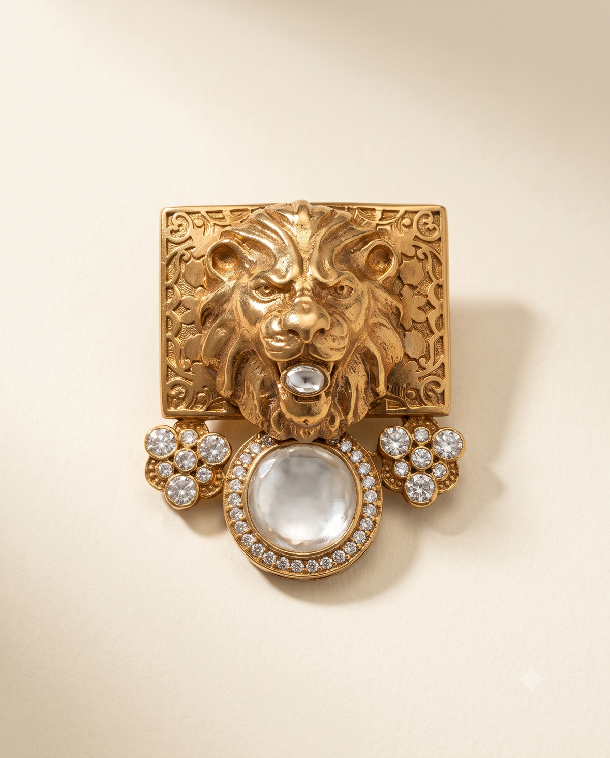Golden Crest Brooch