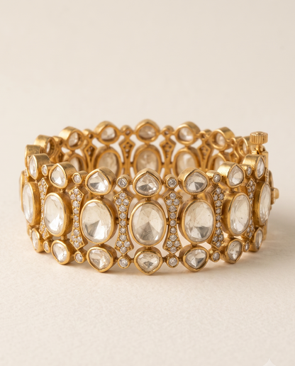 Classic Golden Polki Bracelet