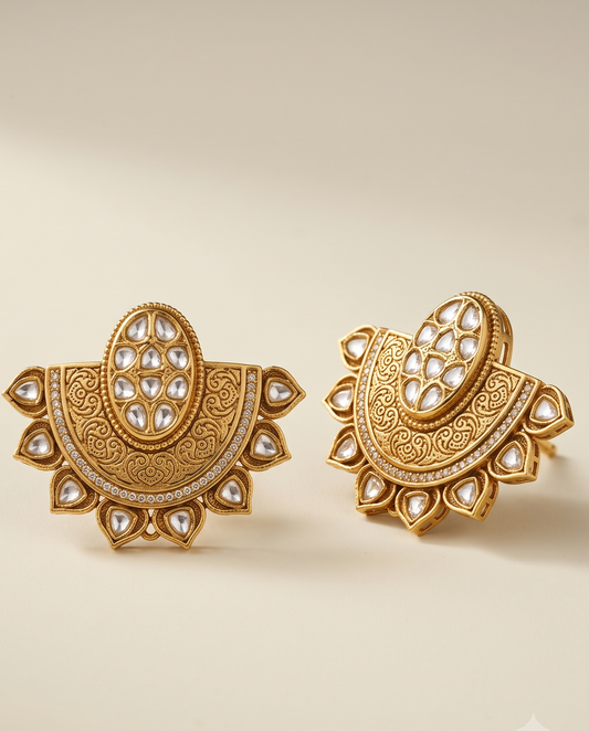 Temple Crescent Studs