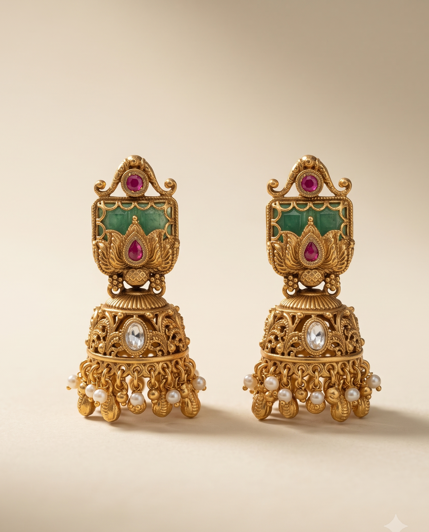 Golden Intricate Earrings