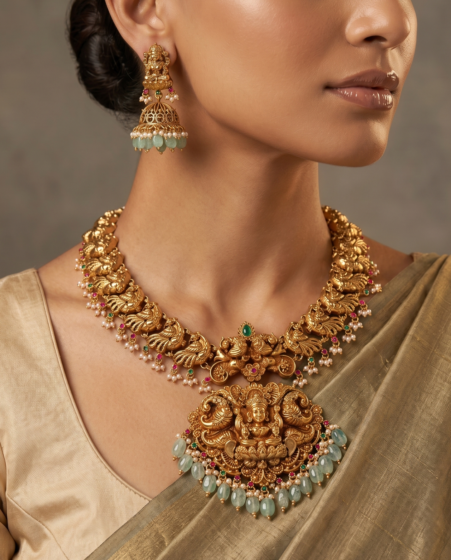 Heirloom Lakshmi Necklace Set
