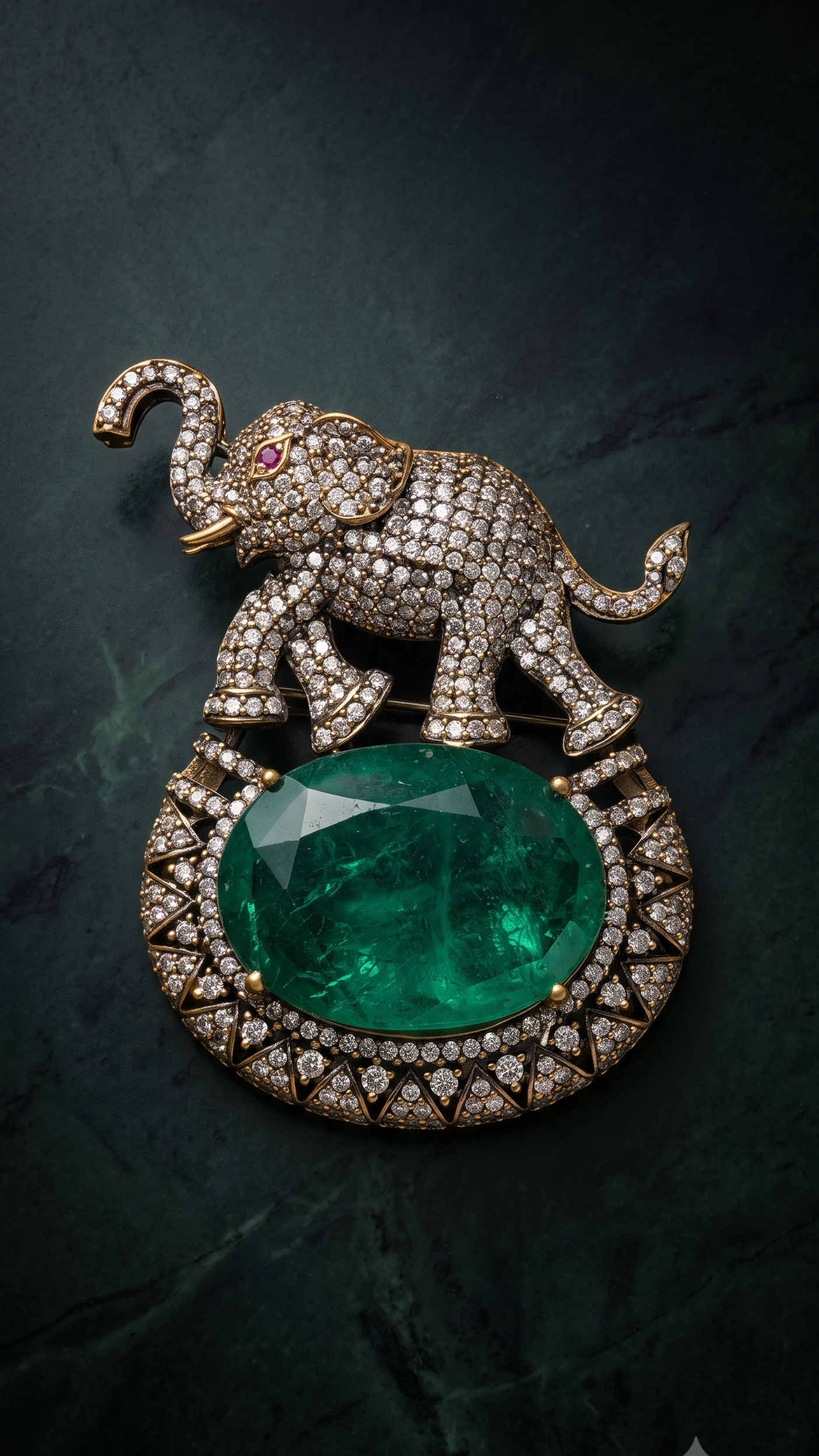 Emerald Prince Brooch