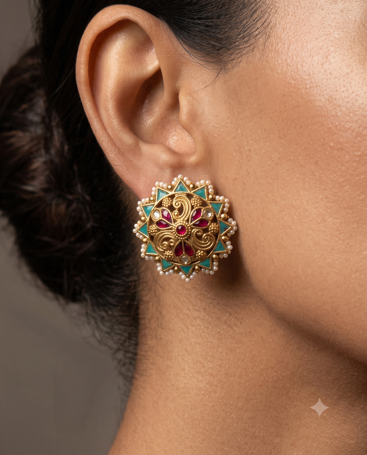 Shahi Kundan Studs