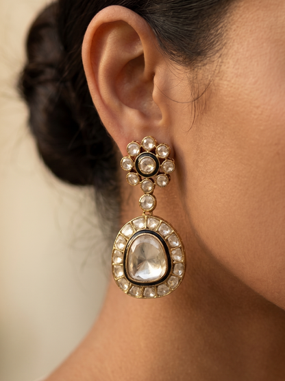 Royal Polki Chandra Earrings