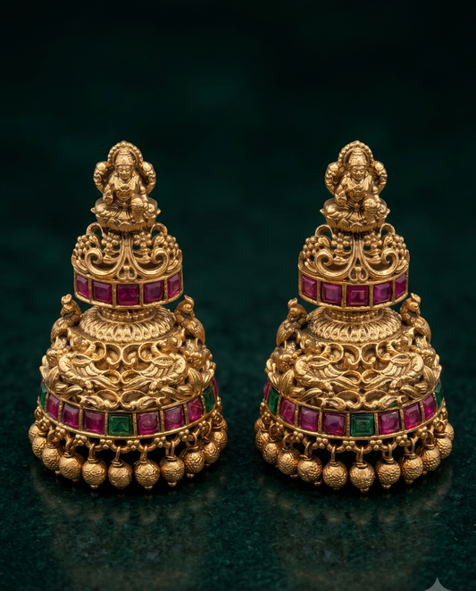 Golden Virasat Jhumkas