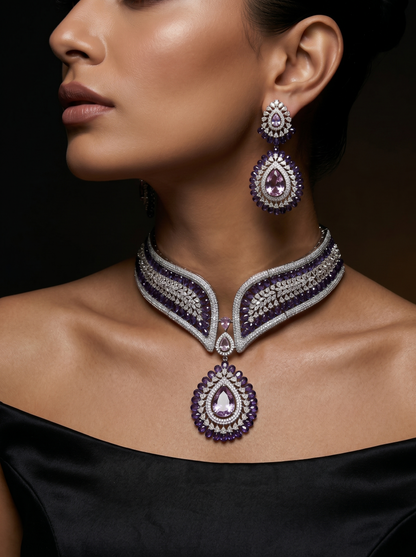 Violet Nocture Necklace Set