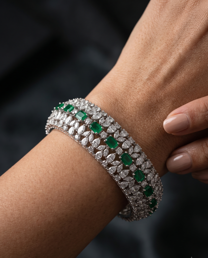 Emerald Cascade Bracelet
