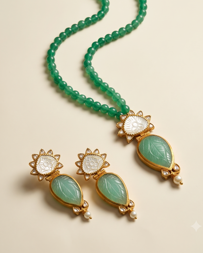 Floral Drop Necklace Set