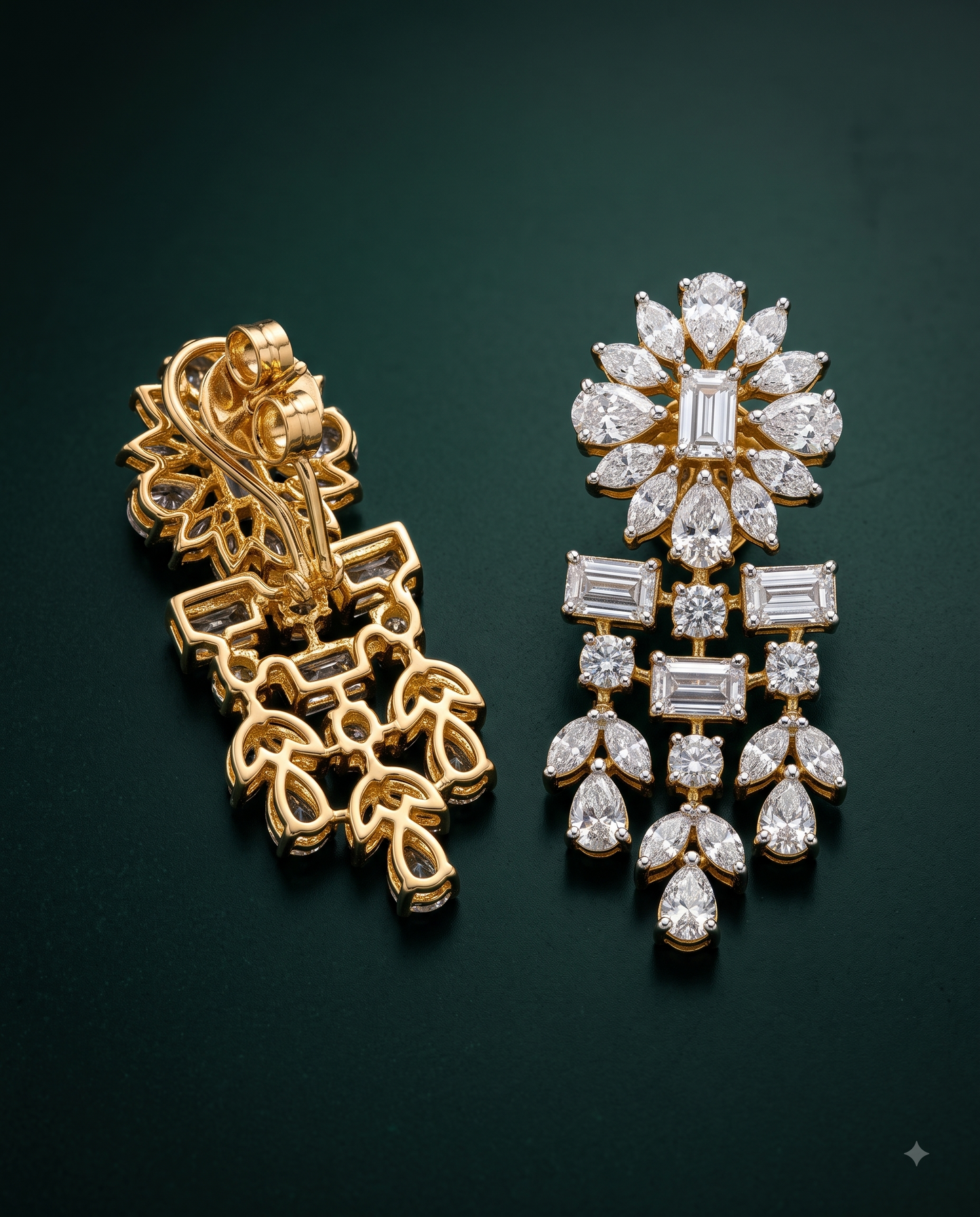 Pure Silver Sunburst Jhumkas