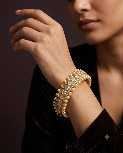 Green Kundan Bracelet