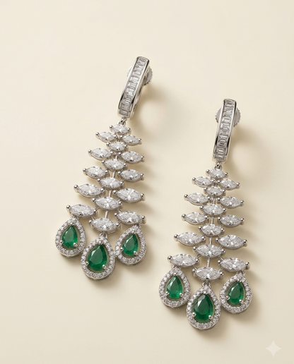 Emerald Cascade Earrings