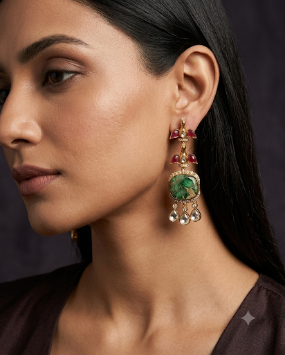 Emerald Majesty Earrings