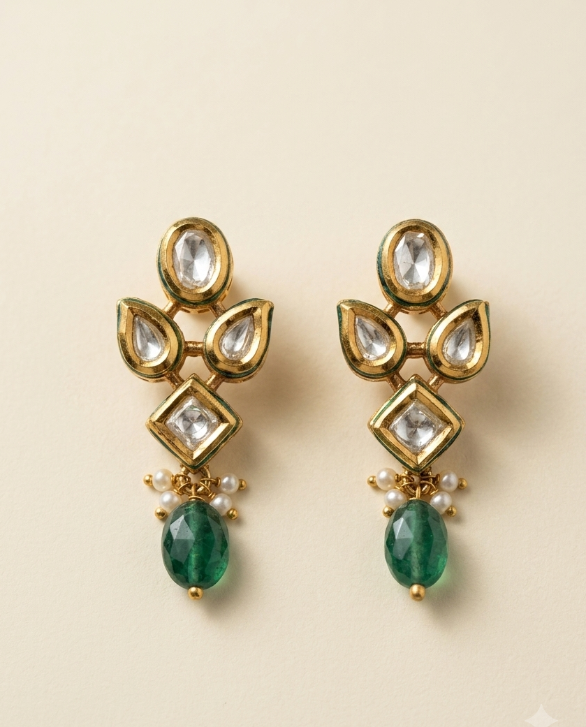 Delicate Kundan Earrings