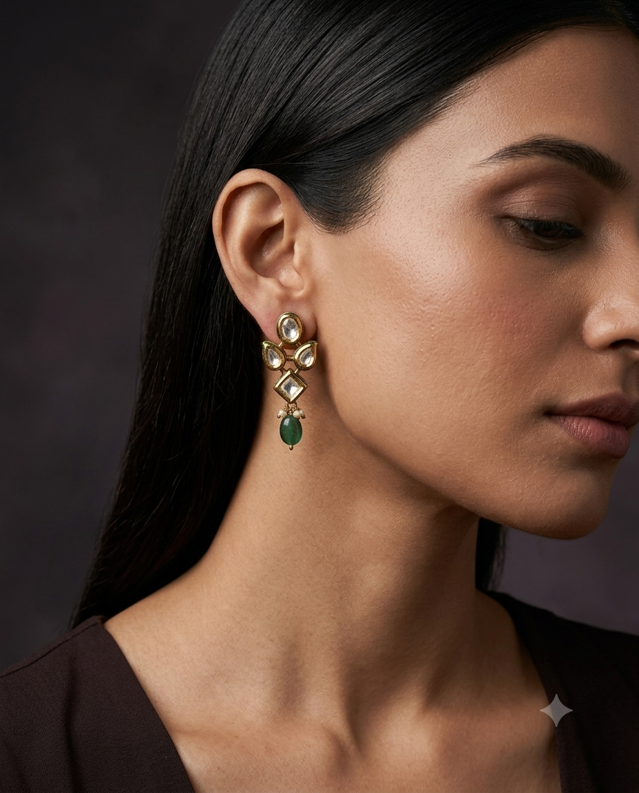Delicate Kundan Earrings