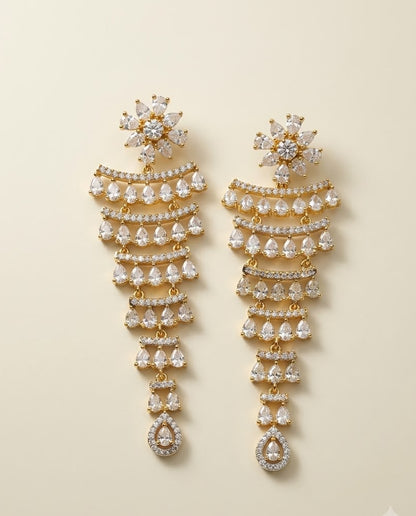 Golden Cascade Danglers