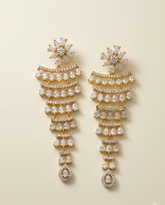 Golden Cascade Danglers
