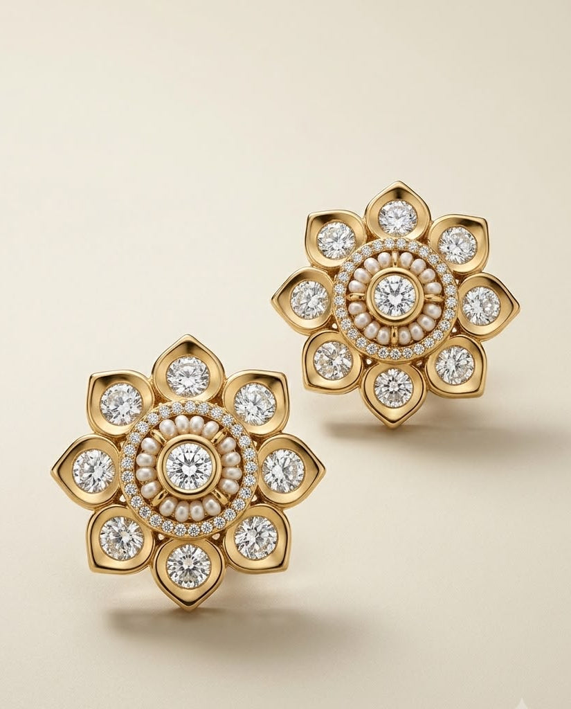 Golden Sunburst Studs