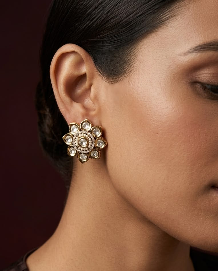 Golden Sunburst Studs