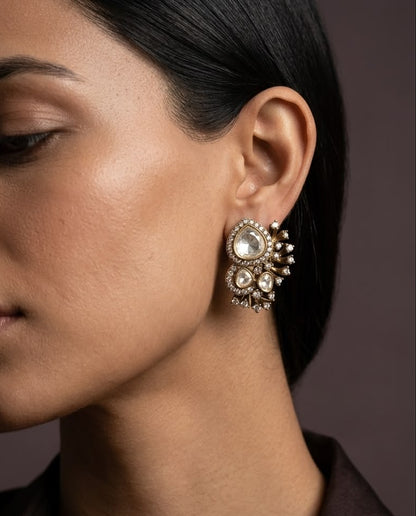 Vintage Polki Studs