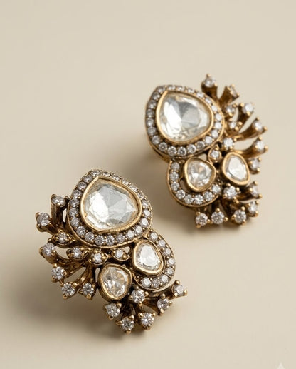 Vintage Polki Studs