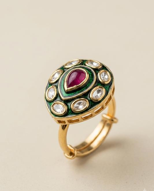 Classic Meenakari Ring