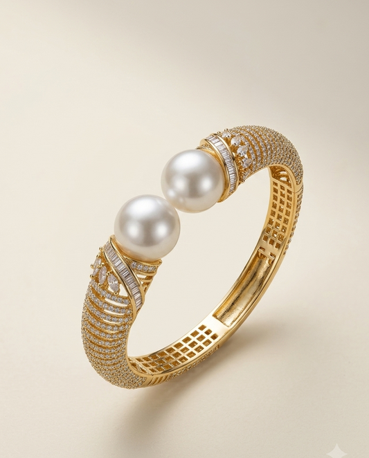 Pearl Melange Kada Bracelet