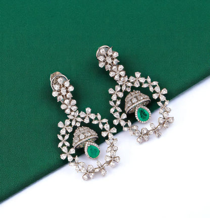 92.5 Silver Emerald Radiance Chandbaalis