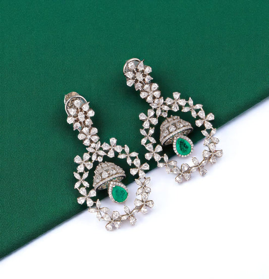 92.5 Silver Emerald Radiance Chandbaalis