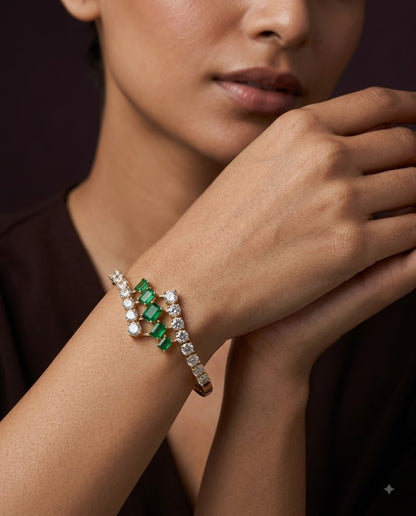 Emerald Cascade Bracelet