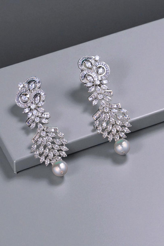 Silver Blossom Danglers