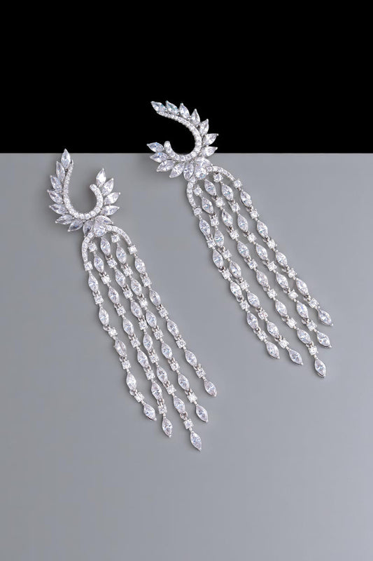 Silver Cascase Danglers