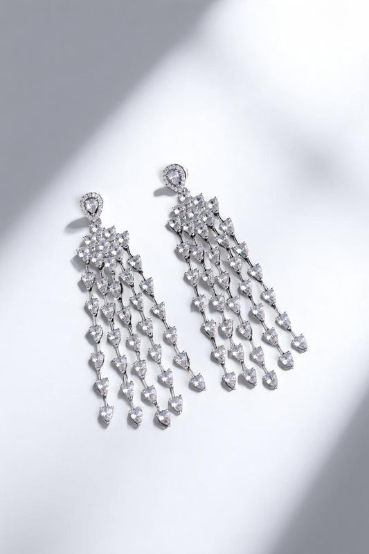 Heart Cascade Danglers