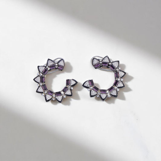 Violet Bloom Hoops